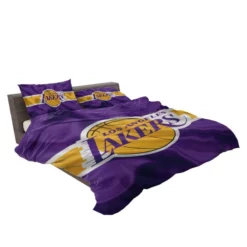 LA Lakers Logo Popular American Basketball Club Logo Bedding Set 2