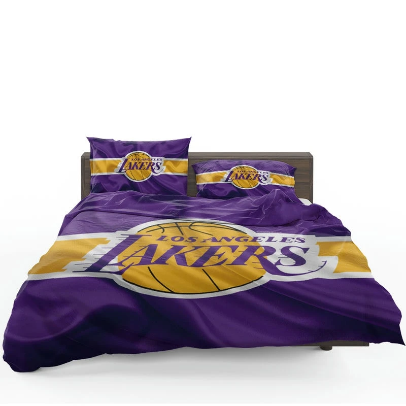 LA Lakers Logo Popular American Basketball Club Logo Bedding Set