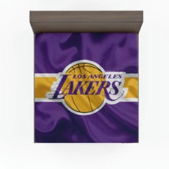 LA Lakers Logo Popular American Basketball Club Logo Fitted Sheet