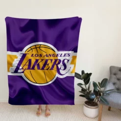 LA Lakers Logo Popular American Basketball Club Logo Fleece Blanket