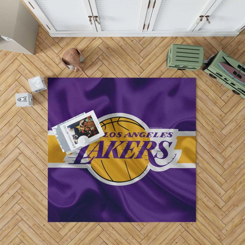 LA Lakers Logo Popular American Basketball Club Logo Rug