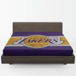 LA Lakers Logo Professional NBA Basketball Team Fitted Sheet 1