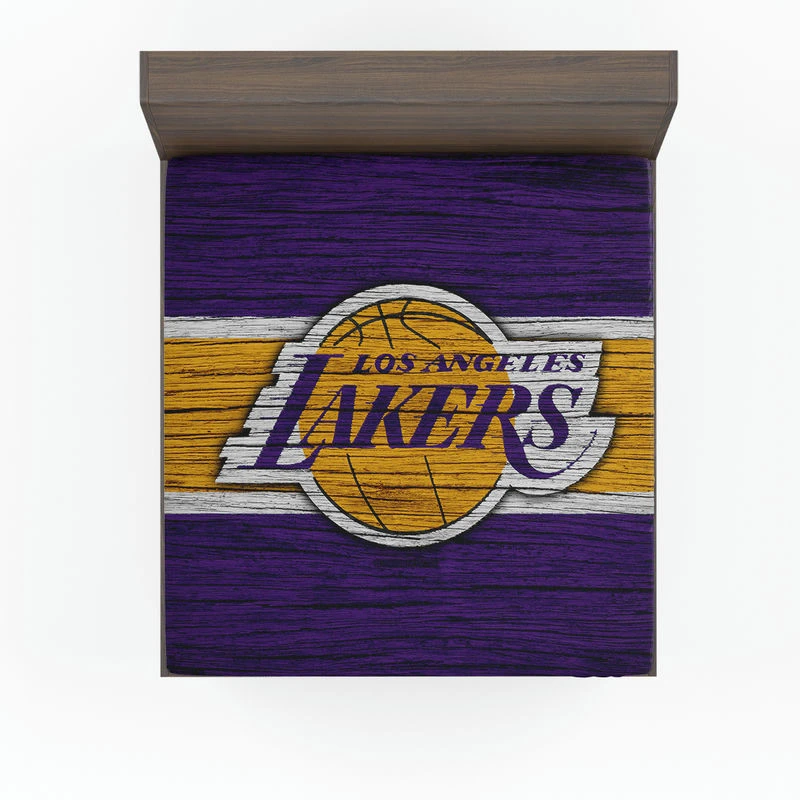 LA Lakers Logo Professional NBA Basketball Team Fitted Sheet