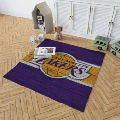 LA Lakers Logo Professional NBA Basketball Team Rug 1