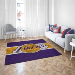 LA Lakers Logo Professional NBA Basketball Team Rug 2