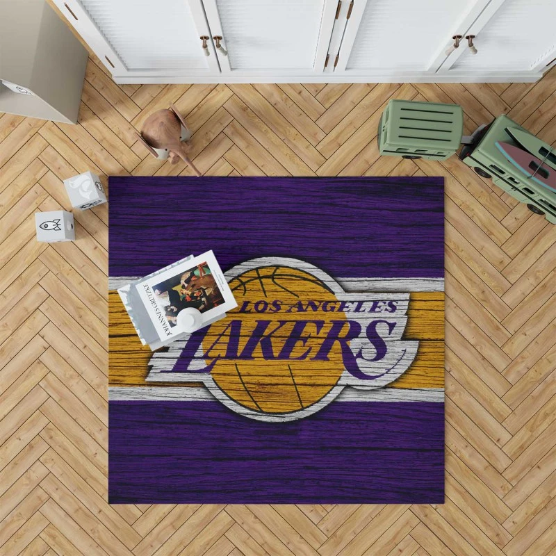 LA Lakers Logo Professional NBA Basketball Team Rug