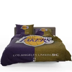 LA Lakers Logo Top Ranked NBA Basketball Team Logo Bedding Set
