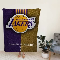 LA Lakers Logo Top Ranked NBA Basketball Team Logo Fleece Blanket