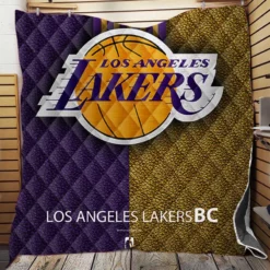 LA Lakers Logo Top Ranked NBA Basketball Team Logo Quilt Blanket
