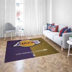 LA Lakers Logo Top Ranked NBA Basketball Team Logo Rug 2