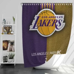 LA Lakers Logo Top Ranked NBA Basketball Team Logo Shower Curtain