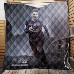 La Liga Football Player Lionel Messi Quilt Blanket