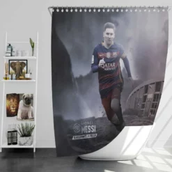 La Liga Football Player Lionel Messi Shower Curtain