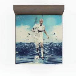 La Liga Football Player Zinedine Zidane Fitted Sheet