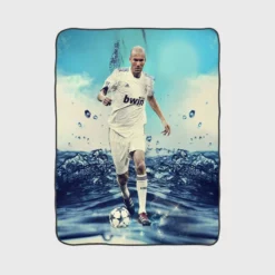 La Liga Football Player Zinedine Zidane Fleece Blanket 1