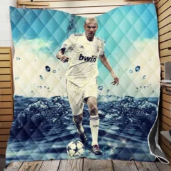 La Liga Football Player Zinedine Zidane Quilt Blanket