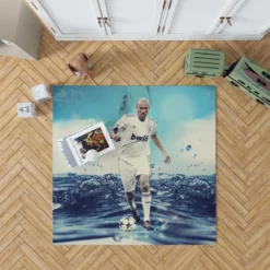 La Liga Football Player Zinedine Zidane Rug