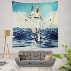 La Liga Football Player Zinedine Zidane Tapestry