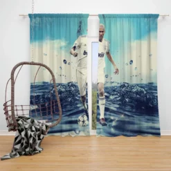 La Liga Football Player Zinedine Zidane Window Curtain