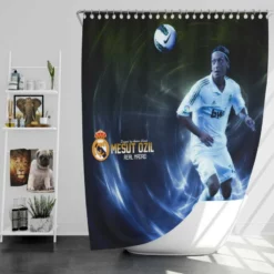 La Liga Soccer Player Mesut Ozil Shower Curtain