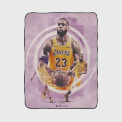 LeBron James American professional basketball player Fleece Blanket 1