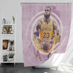 LeBron James American professional basketball player Shower Curtain