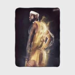 LeBron James Exciting NBA Basketball Player Fleece Blanket 1