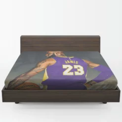 LeBron James  LA Lakers NBA Basketball Player Fitted Sheet 1