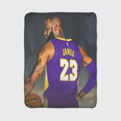 LeBron James  LA Lakers NBA Basketball Player Fleece Blanket 1