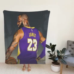 LeBron James  LA Lakers NBA Basketball Player Fleece Blanket
