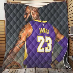 LeBron James  LA Lakers NBA Basketball Player Quilt Blanket