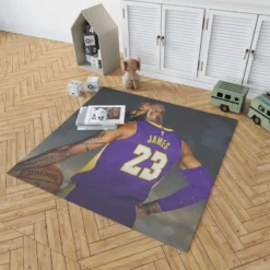 LeBron James  LA Lakers NBA Basketball Player Rug 1