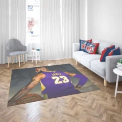 LeBron James  LA Lakers NBA Basketball Player Rug 2