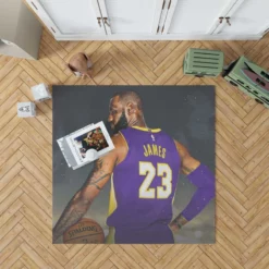 LeBron James  LA Lakers NBA Basketball Player Rug