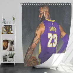 LeBron James  LA Lakers NBA Basketball Player Shower Curtain