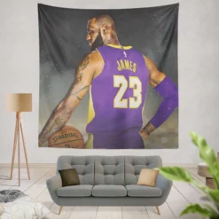 LeBron James  LA Lakers NBA Basketball Player Tapestry