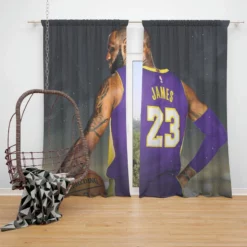 LeBron James  LA Lakers NBA Basketball Player Window Curtain