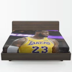 LeBron James  Los Angeles Lakers NBA Player Fitted Sheet 1