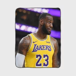 LeBron James  Los Angeles Lakers NBA Player Fleece Blanket 1