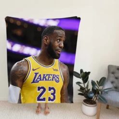 LeBron James  Los Angeles Lakers NBA Player Fleece Blanket