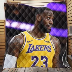 LeBron James  Los Angeles Lakers NBA Player Quilt Blanket