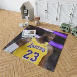 LeBron James  Los Angeles Lakers NBA Player Rug 1