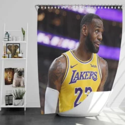 LeBron James  Los Angeles Lakers NBA Player Shower Curtain