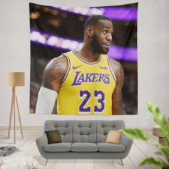 LeBron James  Los Angeles Lakers NBA Player Tapestry