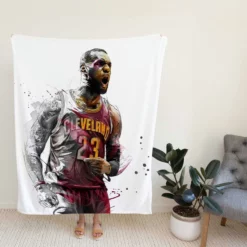 LeBron James NBA Basketball Player Fleece Blanket