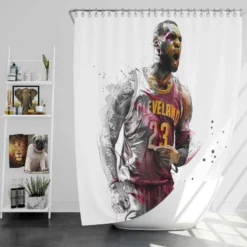 LeBron James NBA Basketball Player Shower Curtain