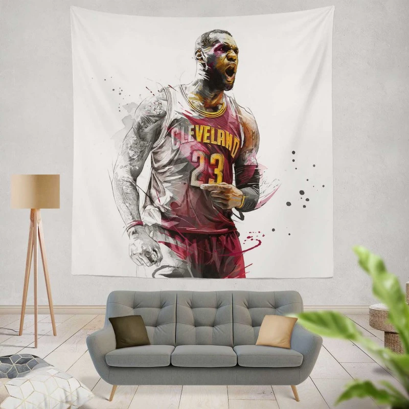 LeBron James NBA Basketball Player Tapestry