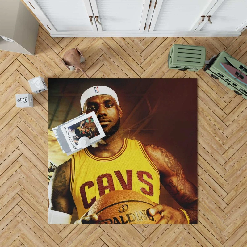 LeBron James Strong NBA Basketball Player Rug