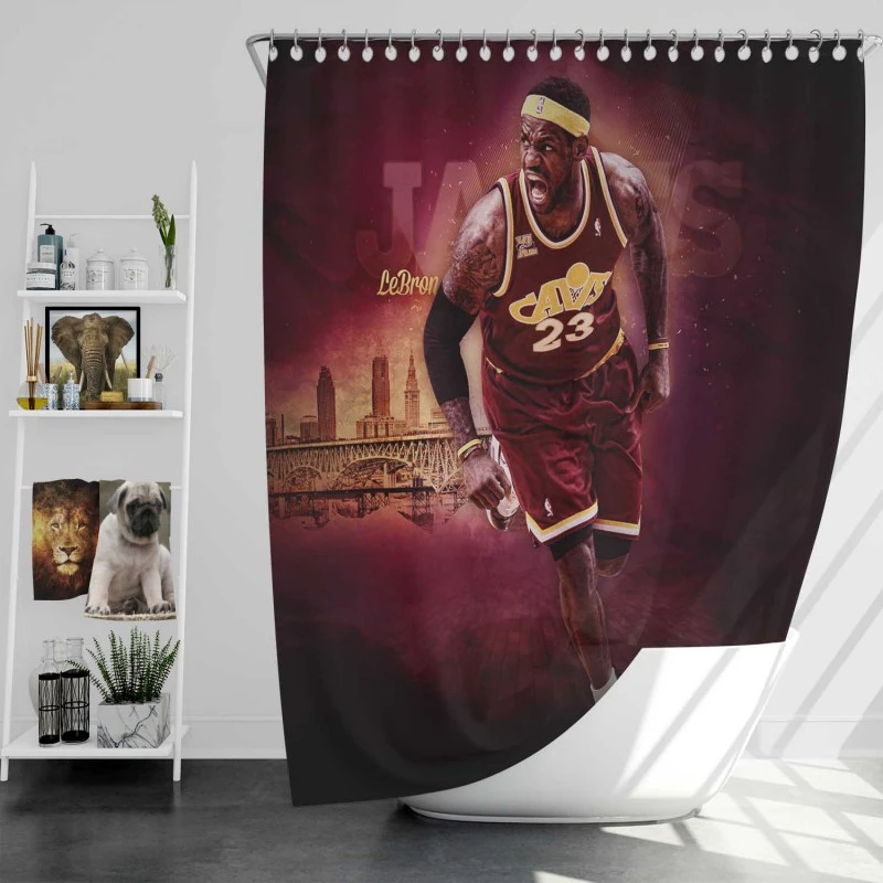LeBron James Top Ranked NBA Basketball Player Shower Curtain
