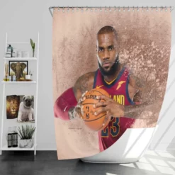 Lebron James Ultimate NBA Basketball Player Shower Curtain